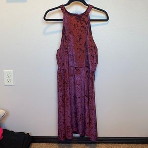 L Velvet, backless, mini dress